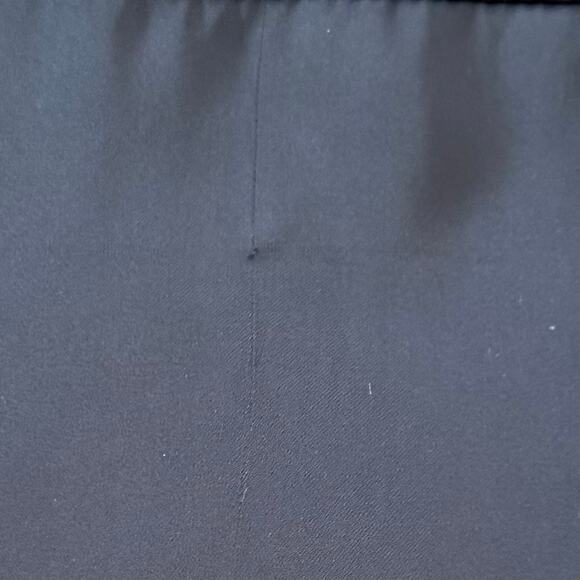 Monique Lhuillier ML Navy Satin Dress High-Low Long Sleeve V-Neck 4 NWT - Picture 16 of 16